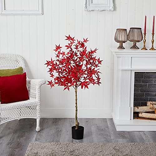 Nearly Natural 4ft. Autumn Maple Artificial Fall Tree - Image 5