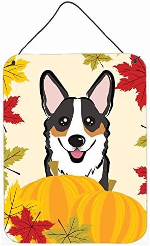 Caroline's Treasures BB2061DS1216 Tricolor Corgi Thanksgiving Wall or Door Hanging Prints Aluminum Metal Sign Kitchen Wall Bar Bathroom Plaque Home Decor Front Door Plaque, 12x16, Multicolor - Image 3