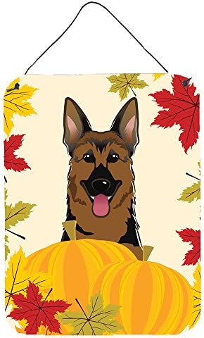Caroline's Treasures BB2017DS1216 German Shepherd Thanksgiving Wall or Door Hanging Prints Aluminum Metal Sign Kitchen Wall Bar Bathroom Plaque Home Decor Front Door Plaque, 12x16, Multicolor by CarolinesTreasures