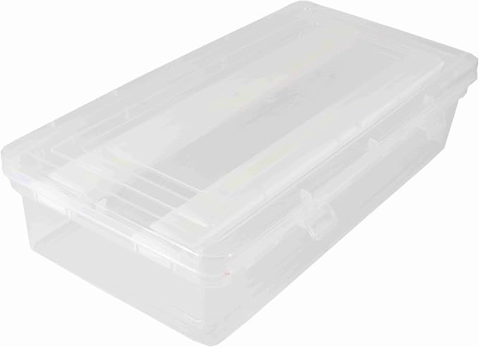 Multipurpose Plastic Storage Box with 2 Adjustable Rods l Storing Box For Bangles, Chuda, Kada, Watches, Scrunchies I (Transparent_2-Rod)