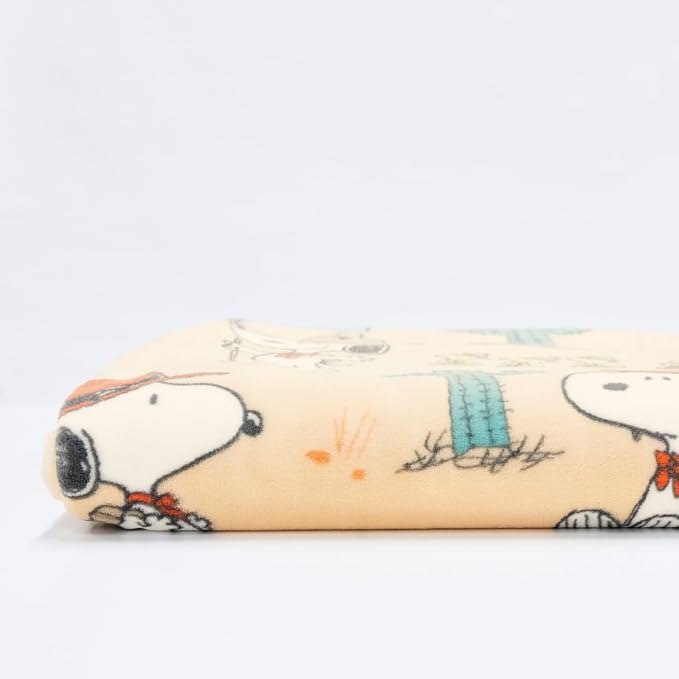 Franco Peanuts Snoopy & Woodstock Camping Boy Scout Bedding Super Soft Cozy Plush Throw, 50 in x 70 in, (Official Peanuts Product) Collectibles