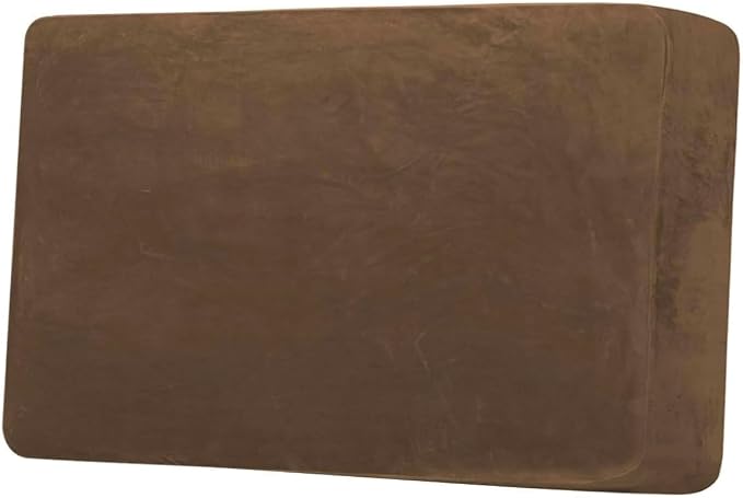 H.VERSAILTEX Velvet Stretch Individual Cushion Cover Plush Cushion Slipcover for Loveseat Sofa Furniture Protector Seat Cushion Sofa Cover (1 Piece Loveseat Cushion Cover, Bronze Brown)
