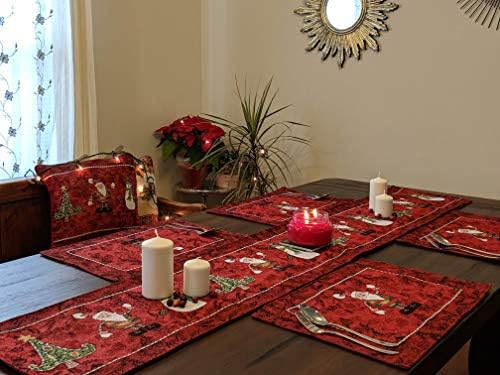 Tache Home Fashion VE8577-TR-1390 Sunflower Field Scarecrow Thanksgiving Autumn Harvest Country Farmhouse Vintage Decorative Woven Tapestry Table Runners, 13x92 - Image 3