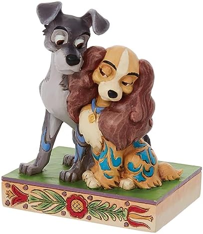 Enesco Disney Traditions by Jim Shore Lady and the Tramp Love Figurine, 4.5 Inch, Multicolor