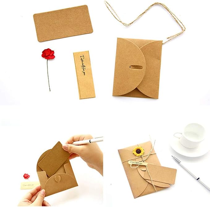 AECIH Flower Thank You Card 12 Pack All Occasion Greeting Card Handmade Invitation Card with Envelopes