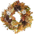 Boston International Artificial Fall Wreath Front Door & Wall Thanksgiving Decorations for Home, 28", Autumn Pumpkins & Pinecones by BostonInternational