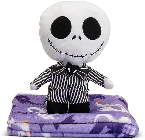 Northwest Character Hugger Pillow & Silk Touch Throw Blanket Set, 40" x 50", Nightmare Before Christmas - Nightmare Friends