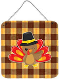 Caroline's Treasures BB7114DS66 Thanksgiving Turkey Wink Wall or Door Hanging Prints Aluminum Metal Sign Kitchen Wall Bar Bathroom Plaque Home Decor, 6x6, Multicolor by CarolinesTreasures