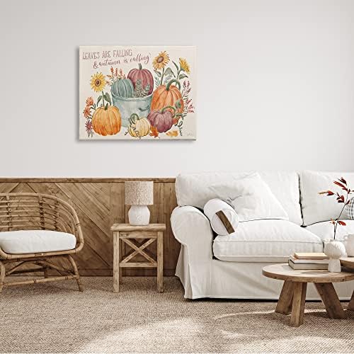 Autumn Leaves Pumpkin Basket, 30 x 40 Inch Canvas Wall Art - Image 3
