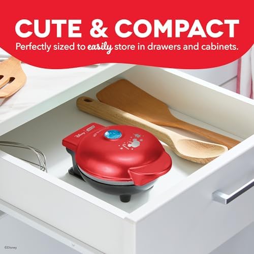 Disney | Dash Mickey Santa Hat Mini Waffle Maker, Ceramic Nonstick, Red - Image 5