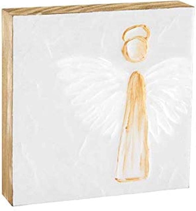 Mud Pie Angel Block Art (Large)