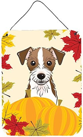 Caroline's Treasures BB2008DS1216 Jack Russell Terrier Thanksgiving Wall or Door Hanging Prints Aluminum Metal Sign Kitchen Wall Bar Bathroom Plaque Home Decor Front Door Plaque, 12x16, Multicolor by CarolinesTreasures