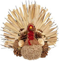 Boston International Turkey Tabletop Figurine Fall Thanksgiving Decorations, 14.75" Long, Theo Natural Flower Turkey by BostonInternational