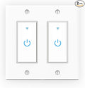 WiFi Light Switch Smart Switch 2 Gang Compatible with Alexa Google Assistant