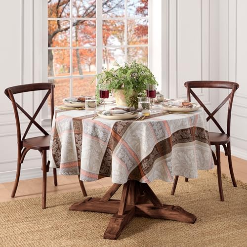 Threadmade Windswept Harvest Jacquard TC, Multicolor - 60" W x 84" L Oval - Image 2