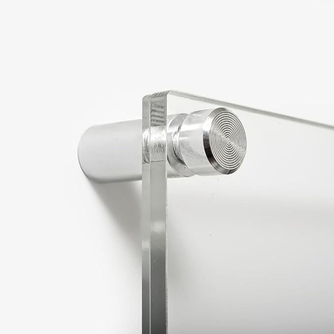 1" Silver Stainless Steel Mounting Hardware for Acrylic Floating Frames (Pack of 4) | 1" Silver Designer Grade Brushed Aluminum Standoffs for Floating Frames, Corrosion-Resistant, with Screws & Anchors