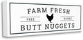 Farm Fresh Butt Nuggets Humor, 13 x 30 Inch Canvas Wall Art | Stupell Industries | 30 x 13 Inches, Easy to Hang and Sturdy, Made in USA, by Susan Ball