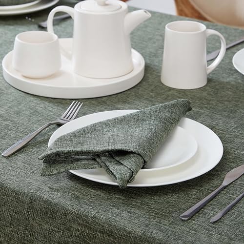 Laura Ashley Harper Tablecloth, 60" x 102", Olive - Image 3