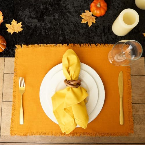 DII Solid Napkin Set Collection, 20x20, Marigold, 6 Piece - Image 5