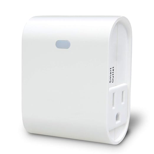 EVA LOGIK Z-Wave Smart Outlet, Dual Outlet Plug, Indoor Use, Hub Required | One smart on/off outlet and one always-on outlet, compatible with most certified Z-Wave hubs, built-in Z-Wave signal repeater