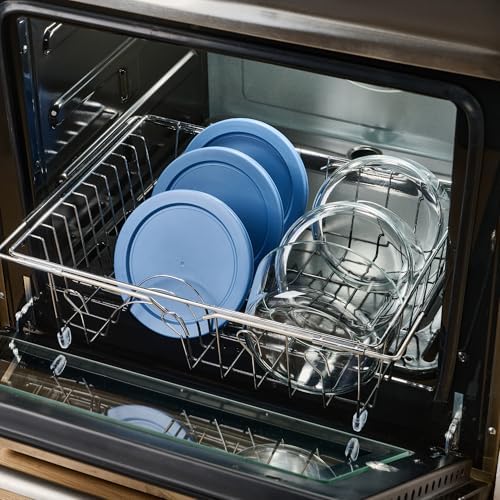12-Piece Glass Food Storage Containers Set (6 Containers + 6 BPA-Free Lids) | 4-Cup, Leakproof | Microwave, Freezer, Oven & Dishwasher Safe | Ideal for Meal Prep & Pantry Organization, Deep Navy