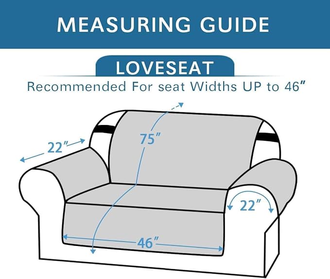H.VERSAILTEX Loveseat Protector for Dogs/Pets Loveseat Slipcover Quilted Furniture Protector with Non Slip Elastic Strap Water Resistant Loveseats Seat Width to 46"(Loveseat, Pale Oak)