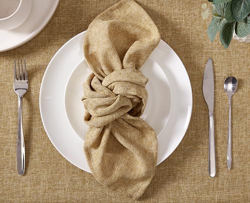 Laura Ashley Harper Set of 6 Napkins, 18" x 18", Gold - Image 2