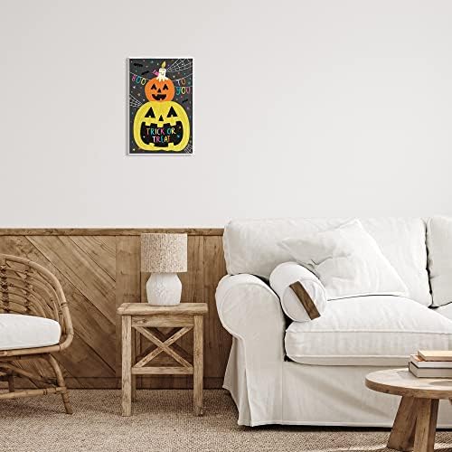 Boo to You Jack O Lanterns, 10 x 15 Inch Mounted Print on Wall Plaque