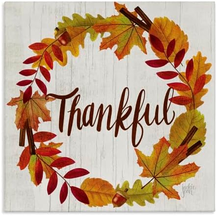 Stupell Industries Autumn Tree Leaf Wreath, 24 x 24 Inch Canvas Wall Art by StupellIndustries
