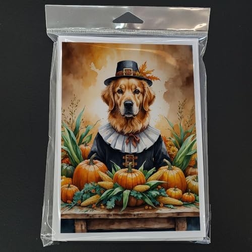 Caroline's Treasures Golden Retriever Dogs Blank 5x7 Note Cards Set of 8 - Image 3