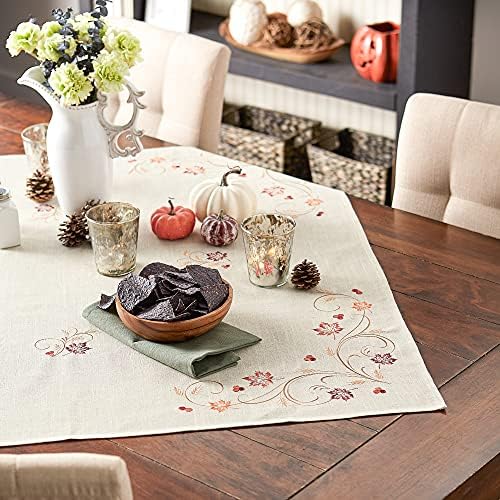 DII Fall Table Decorations Indoor Décor, Thanksgiving, Table Topper, 40x40, Autumn Wheat - Image 4