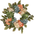 Boston International Front Door/Wall Wreath Fall Autumn Thanksgiving Holiday Decorations for Home, 22", Fall Blue Hydrangea by BostonInternational