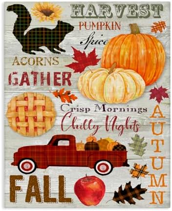 Rustic Fall Phrases Farmhouse, 16 x 20 Inch Canvas Wall Art by StupellIndustries