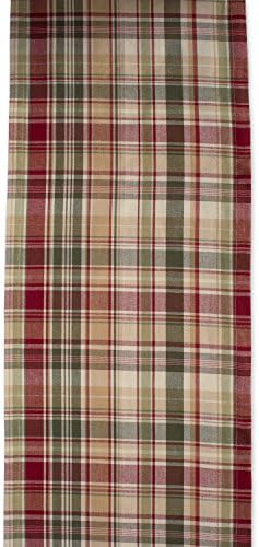 DII Give Thanks Plaid Fall Table Decor, Autumn & Thanksgiving Tabletop Linens, 14x72 Table Runner - Image 3