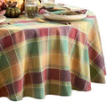 Threadmade Autumn Acres Plaid Tablecloth, Multicolor - 70" W x 70" L Round by ElreneHomeFashions