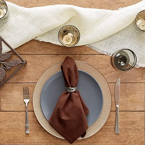DII Solid Napkin Set Collection, 20x20, Bark Brown, 6 Piece - Image 5