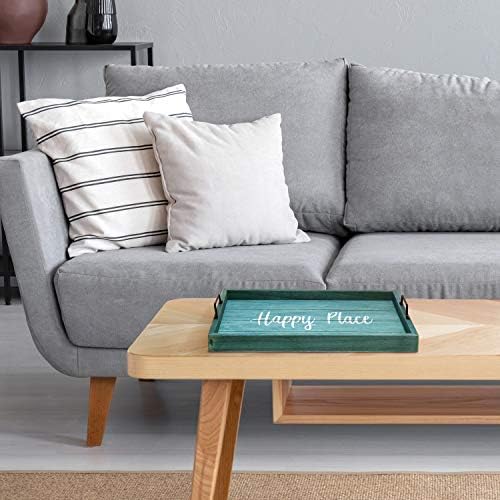 Elegant Designs HG2000-BHP Decorative Wood Serving Tray w/Handles, 15.50" x 12", Happy Place (Pack of 4) - Image 4