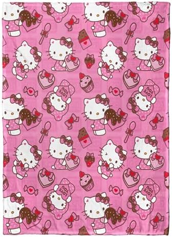 Northwest Hello Kitty Silk Touch Throw Blanket, 50" x 70", Love You Much