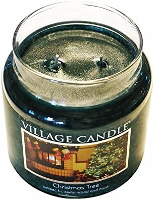 Village Candle Christmas Tree Large Glass Apothecary Jar Scented Candle, 26 oz, Green - Image 2