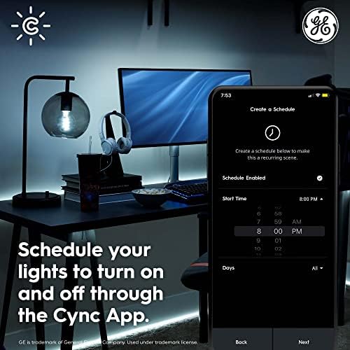 Cync GE Dynamic Effects Smart LED Light Strip with Music Sync, Color Changing WiFi Lights, Indoor Light Strip, Compatible with Alexa and Google Home, 16ft and Power Supply