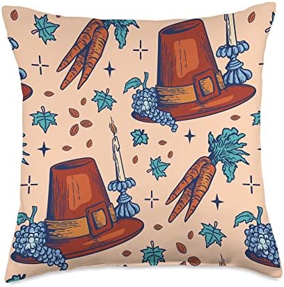 Thanksgiving 2022 Autumn Falling Leaves Throw Pillow by Unknown