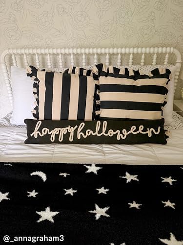 Mud Pie Halloween Glow in The Dark Rope Pillow, 35" x 7"