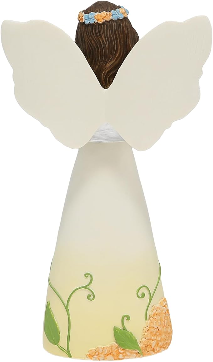 Pavilion Gift Company - Cherished Aunt - 5" Angel Figurine Floral Spring Home Decor from Niece Nephew Present