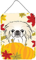 Caroline's Treasures BB2027DS1216 Pekingese Thanksgiving Wall or Door Hanging Prints Aluminum Metal Sign Kitchen Wall Bar Bathroom Plaque Home Decor Front Door Plaque, 12x16, Multicolor by CarolinesTreasures