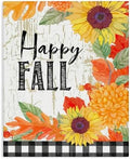 Stupell Industries Happy Fall Plaid Sunflower, 16 x 20 Inch Canvas Wall Art by StupellIndustries