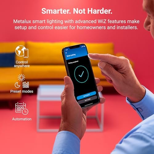 HALO HLB LED Recessed Lighting 4 in Smart Wi-Fi RGBWW Canless ceiling Light