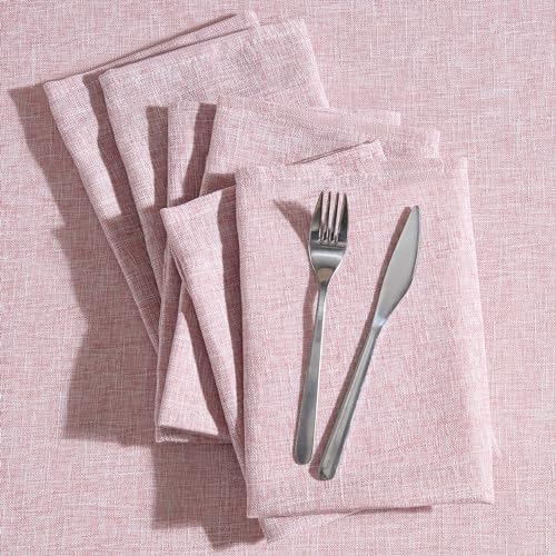 Laura Ashley Harper Set of 6 Napkins, 18" x 18", Blush - Image 2
