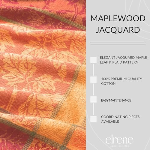 Maplewood Jacquard Harvest Cotton Napkins, Set of 8, Multicolor - 17" W x 17" L - Image 3