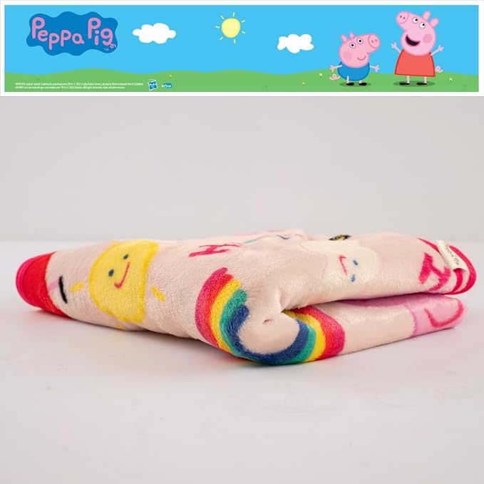 Peppa Pig Kids Bedding Super Soft Cozy Silk Touch Throw, 40 in x 50 in, (Officially Licensed Product) By Franco