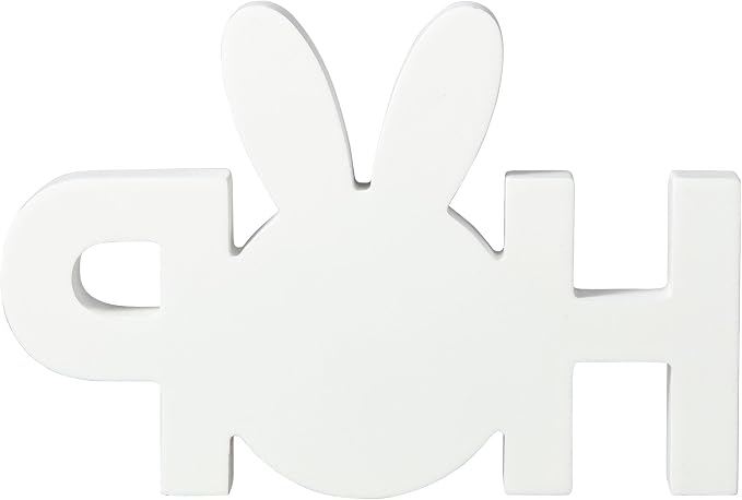 Glitzhome Wooden Easter Bunny Tabletop Sign Easter Hop Table Decor for Spring Easter Party Supplies Props